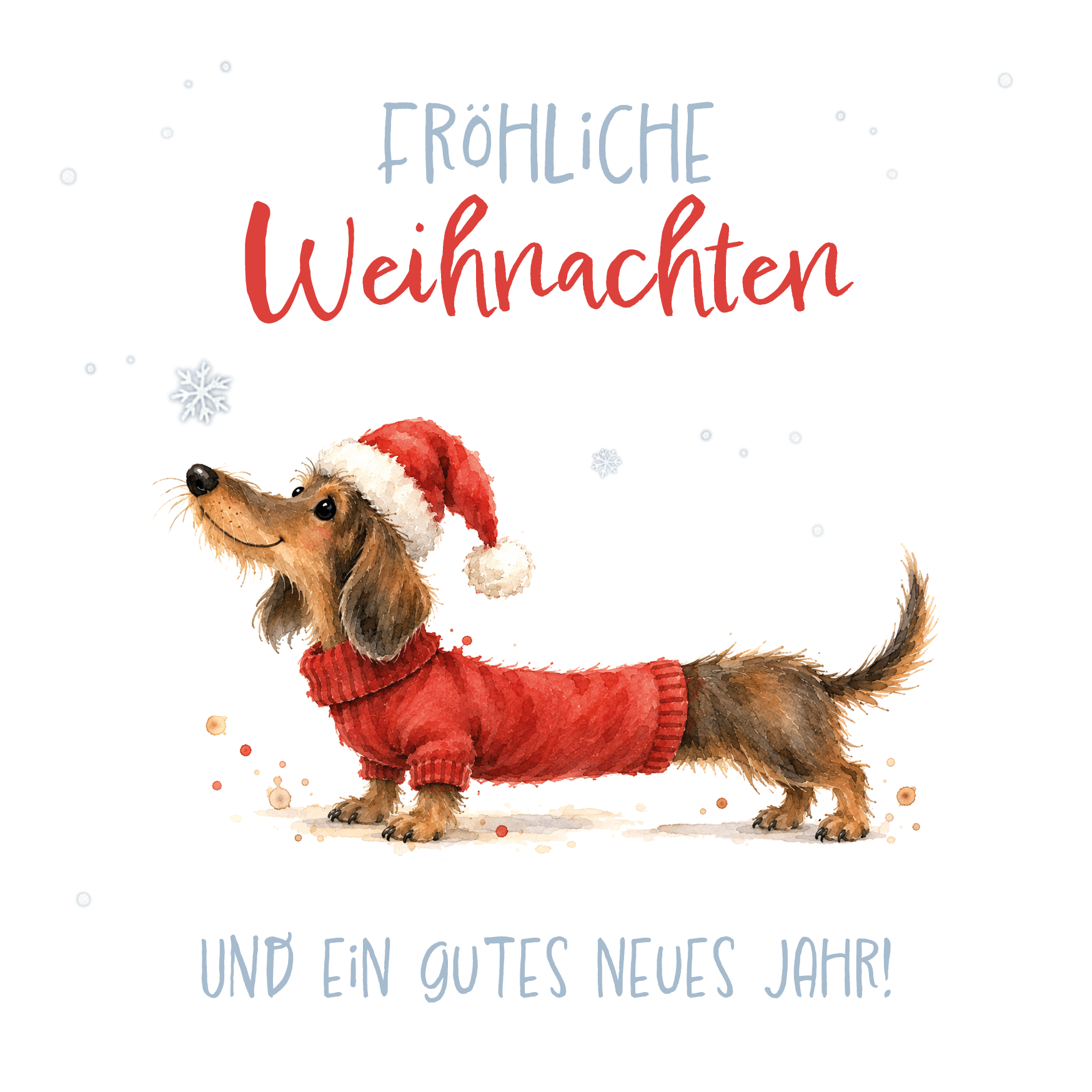 Weihnachtskarte - Dackel - 5er Set – Bild 2